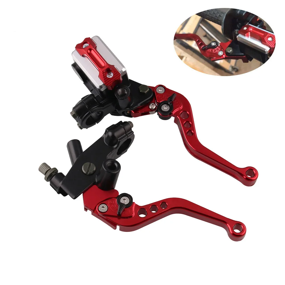 

A Pair Hand Brake Clutch Hot Motorcycle Modified Universal Hand Brake Accessories Brake Clutch Assembly+ 96CM Brake Pipe