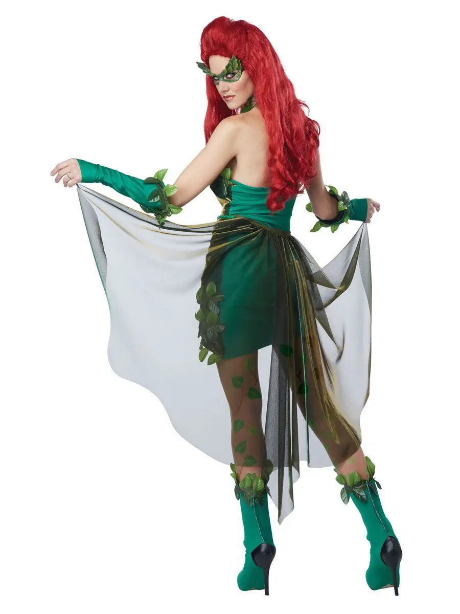 Poison Ivy Cosplay Adult Girl Dress Pamela Lillian Isley Cos Costume Green Elf Female Halloween Clothing Party Sexy Clothes Movie Tv Costumes Aliexpress