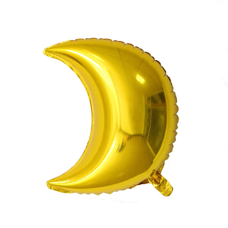 36 дюймов Большой Размеры цвета: золотистый, серебристый Moon Форма Алюминий фольга воздушный шар надувные, украшение свадеб мяч с днем рождения поставки - Цвет: Золотой