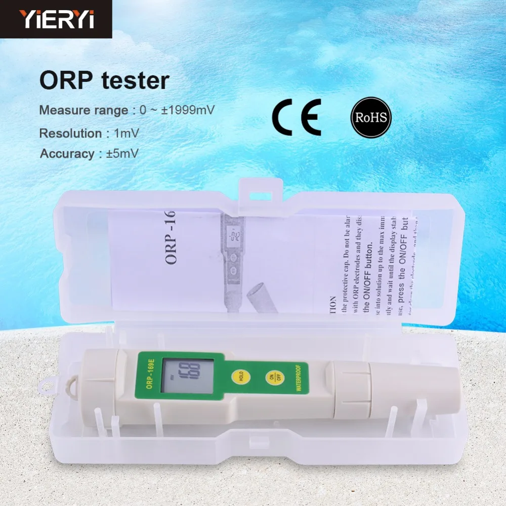 yieryi Professional 169E ORP/Redox Tester Waterproof ORP Meter ORP