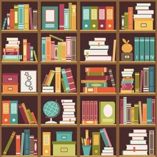 Laeacco Bookshelf Stationary Study Baby Cartoon Photographic Backgrounds Customized Photography Backdrops For Photo Studio