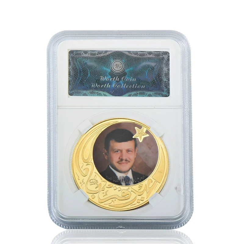 WR лидер Дубаи ОАЭ позолоченные Коллекционные монеты набор монет с держателем монет медаль подарочный набор дропшиппинг - Цвет: coin 1 with case