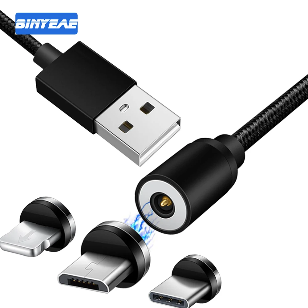 Beste Magnetische Kabel 1 m Gevlochten Mobiele Type C Micro USB Magneet Charger Kabel voor Apple iPhone X 7 8 Samsung s9 Voor Bliksem naar 3.5mm