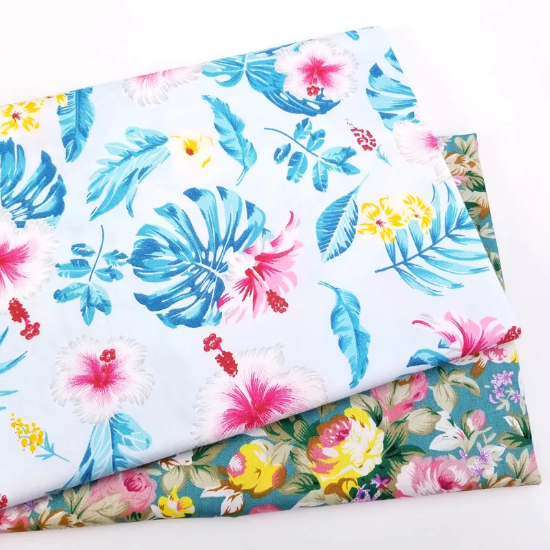 

New Prints Flower Cotton Twill Fabric By Meter For Sewing DIY handicraft patchwork quilting Material