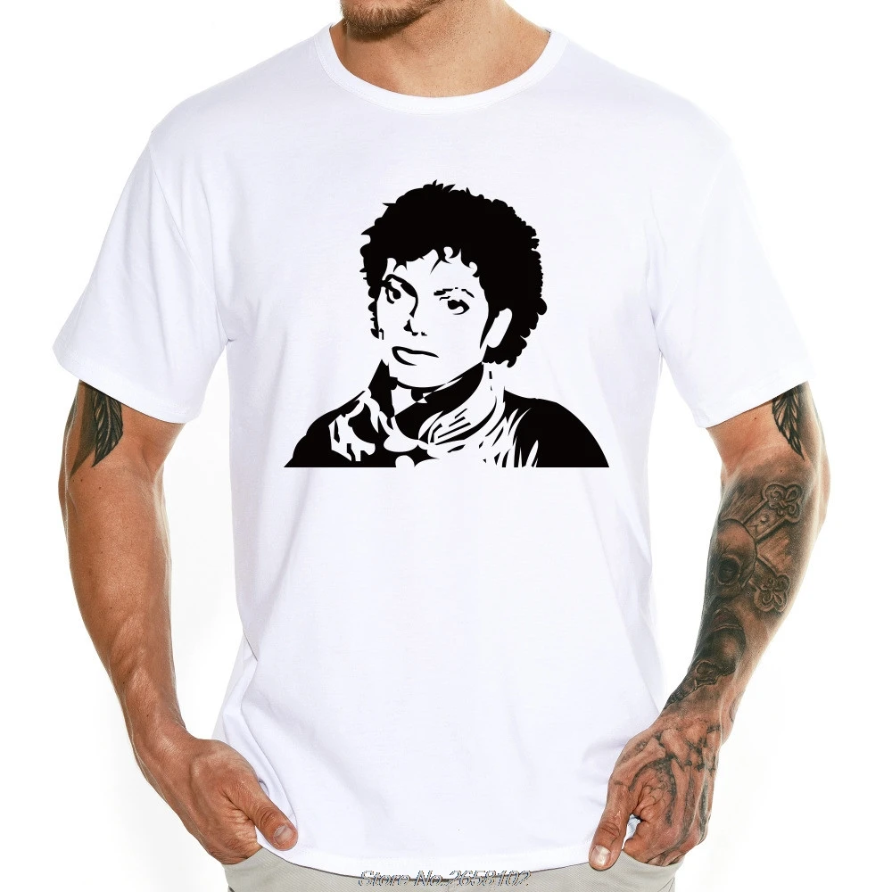 

Men's Fashion Michael Jackson Printed Male Boys T Shirt Cool Tops Short Sleeve Casual T-shirt Hipster Tees Harajuku Streetwear