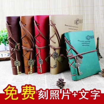 

Zheng Shuang with a retro band custom lettering kraft paper notebook gift note diary book
