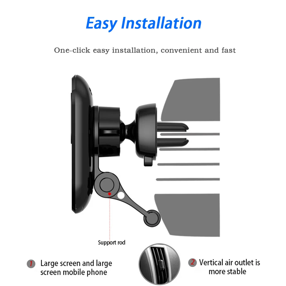 Leeioo Автомобильный держатель для телефона, универсальный держатель на вентиляционное отверстие, держатель для мобильного телефона для iPhone, вращающийся на 360 градусов Автомобильный держатель Auto Me