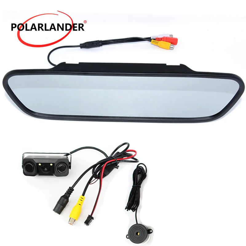 Rearview Camera Optional TFT LCD Car Interior Mirror Monitor 5 Inch 170 Degree Night Vision DC 12V Color Screen Auto Video Input |