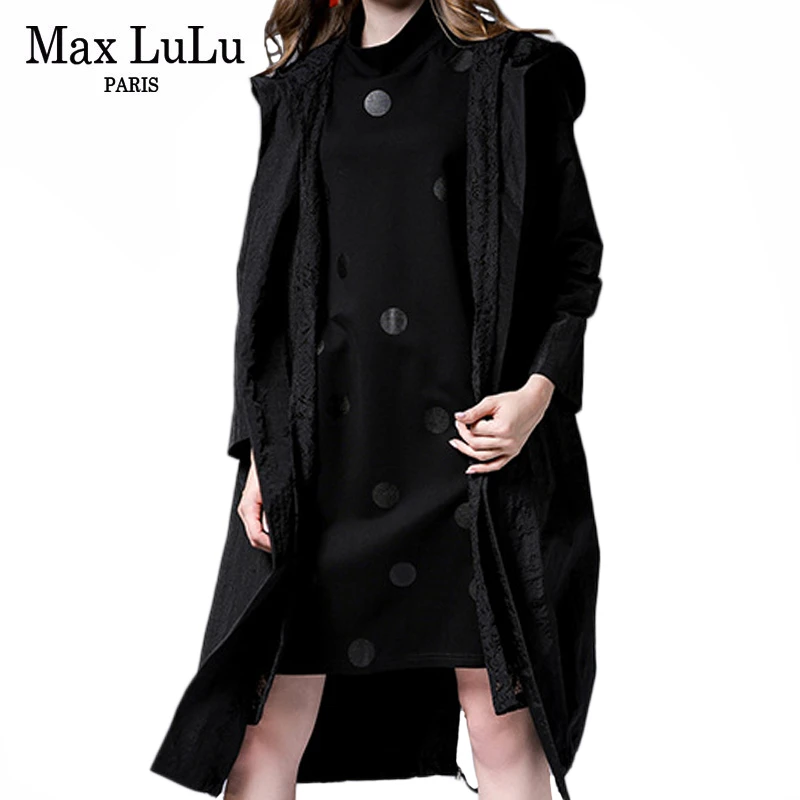 Осенняя Корейская Роскошная модная одежда Max LuLu 2019 Женский Тренч в стиле панк