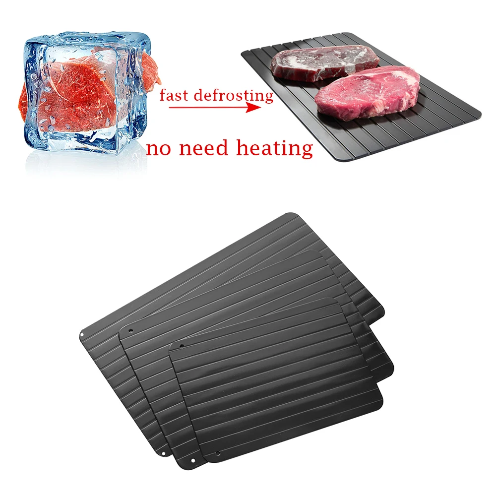 1Pc Magic Metal Plate Defrosting Tray Safe Fast Thawing Frozen Meat