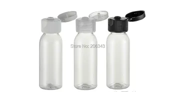 

30ml transparent round shoulder plastic PET bottle ,toilet water bottle,lotion bottle with flip lid