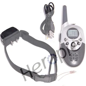 

1000M Large Trainers Control Mascotas vibrador anti Waterproof Rechargeable LCD Remote Pet Dog Training Collar Electric Shock