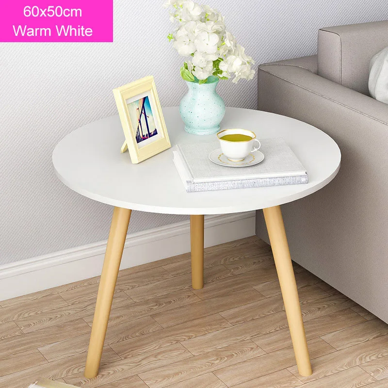 Скандинавский маленький круглый стол современный минималистичный диван Чай Кофейная сторона стационарный компьютер ноутбук стол спальня мебель для гостиной - Цвет: D1