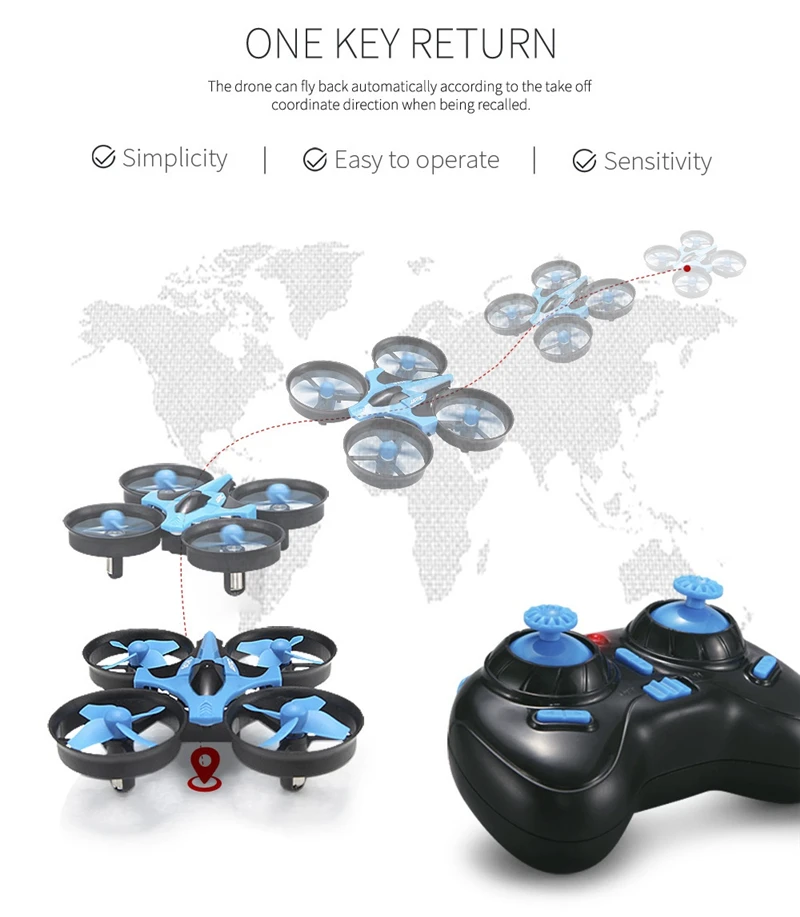 JJRC H36 H36F Mini Drone 2.4G 4CH 6-Axis Speed 3D Flip Headless Mode RC Drones Toy Gift Present RTF VS E010 H8 Mini