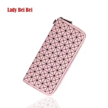 Lady Bei Bei Femmes Portefeuille Géométrique Sacs À Long PU En Cuir portefeuilles Sac D’argent Porte-Monnaie Poche Embrayage Grande Capacité Nouvelle Arrivée filles