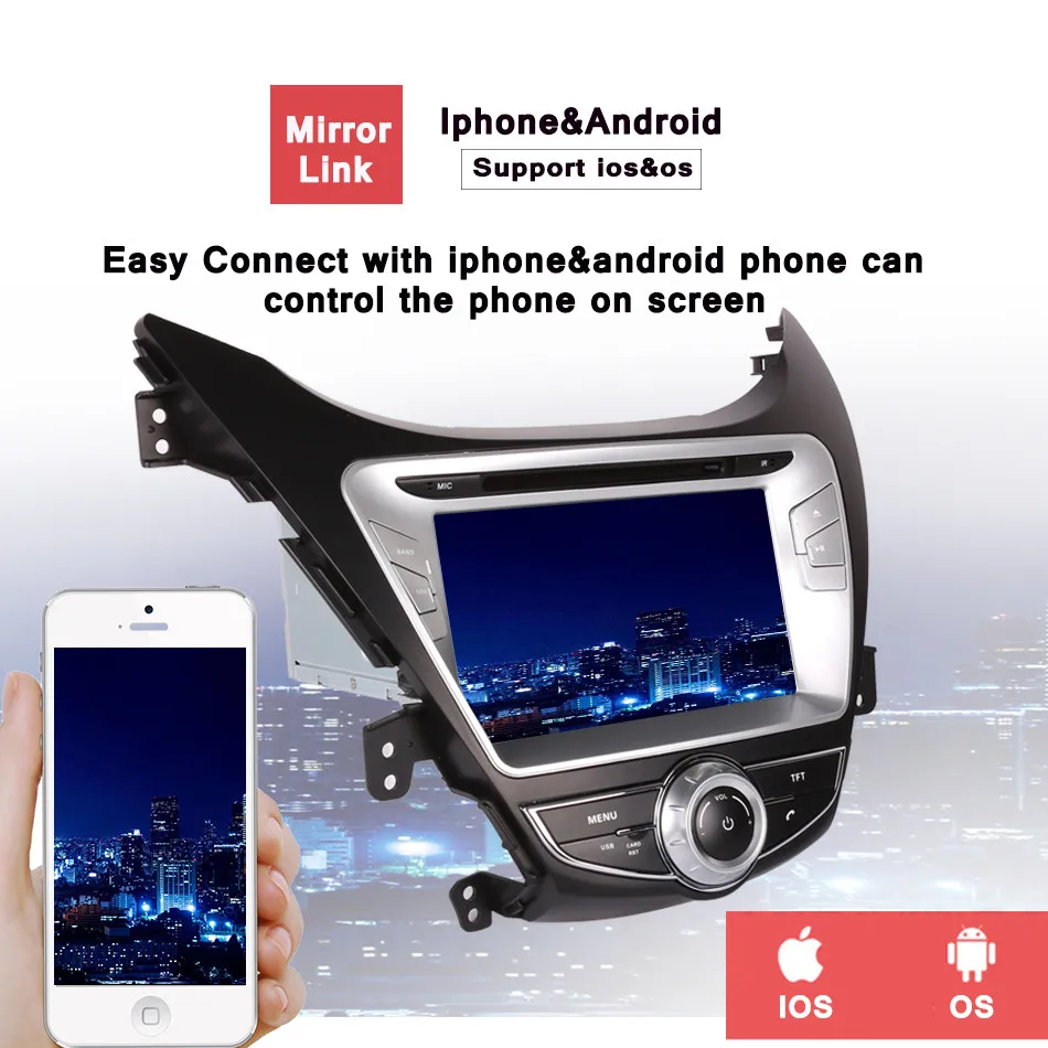 Best Octa CORE Android 9.0 car dvd gps player 4+64G For HYUNDAI ELANTRA/i35 2011-2013 Tape recorder navigation Radio 4/3G WIFI 5