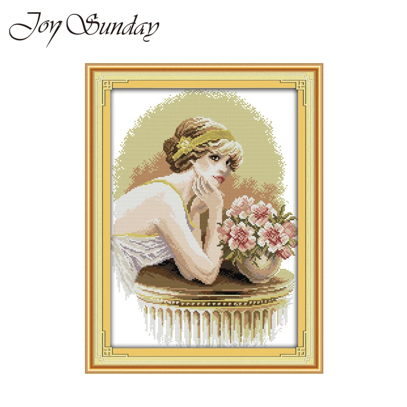 

Joy Suanday Cross Stitch Patterns Noblewoman Counted Printed on Canvas 14 11CT DMC Thread Handwork Embroidery Kit Needlework Set