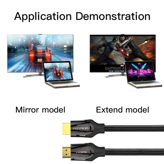 Vention HDMI Cable HDMI to HDMI cable HDMI 2.0 4k 3D 60FPS Cable for HD TV LCD Laptop PS3 Projector Computer Cable  1m 2m 3m 5m