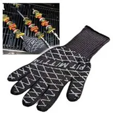 Конечная барбекю яма рукавица термостойкие камин барбекю гриль Кухня Перчатка Микроволновая печь Силиконовые Прихватки manoplas
