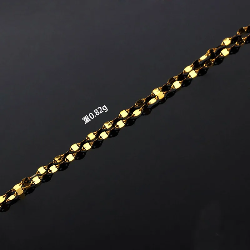 Ожерелье из чистого золота 18 К для женщин, желтое золотое ожерелье, подходит для подвесок, хорошее ювелирное изделие, дизайн губ, блестящий