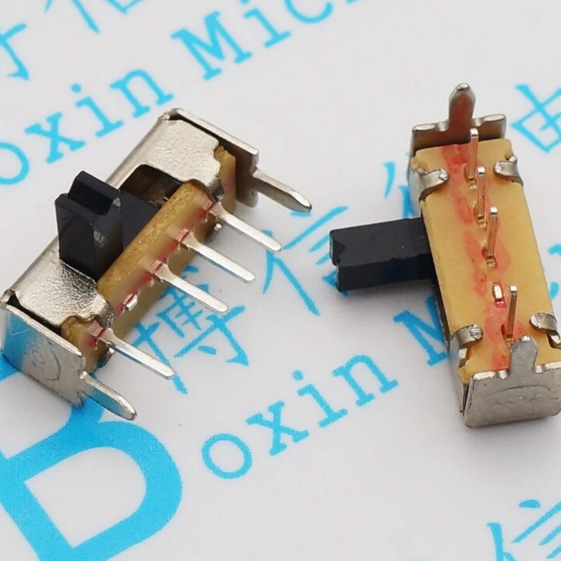 30PCS SK13D07 DC 50V 0.5A 4 Pin PCB 3 Position SP3T 1P3T Mini Slide Switch Right Angle sk13d07vg4
