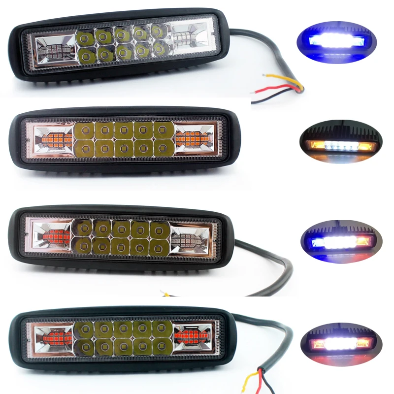 

GSEAtech Off Road 4x4 Car Accessories LED Bar Slim 24V Bright LED Work Light LED 12v 6 inch Amber LED Work lights For Tractors