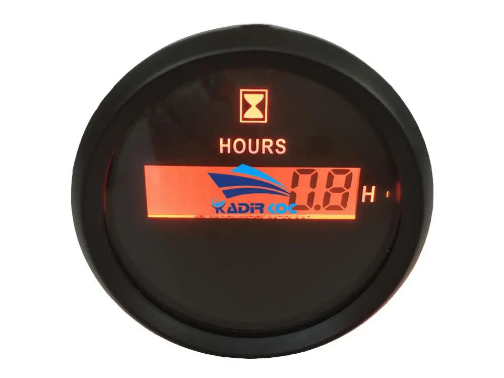 1 шт. 52 мм цифровые счетчики времени водонепроницаемые часы ЖК-дисплей красная подсветка подходит для авто яхты лодки мотор дома