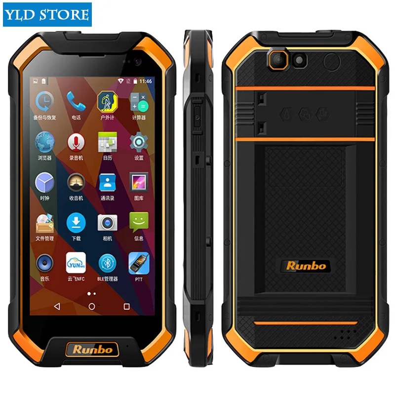 

Original Runbo F1 Qual Core Waterproof Phone 5000MAH IP67 5.5inch 3G RAM Android Shockproof phone IP68 MTK6735 13.0MP Front 5MP