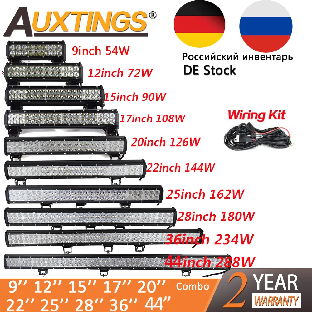 Cena Auxtings 20 cali 126W 12 22 20 światło terenowe led bar 12V 24V Spot Flood led światło robocze na samochód terenowy 4WD Truck 4x4 SUV ATV