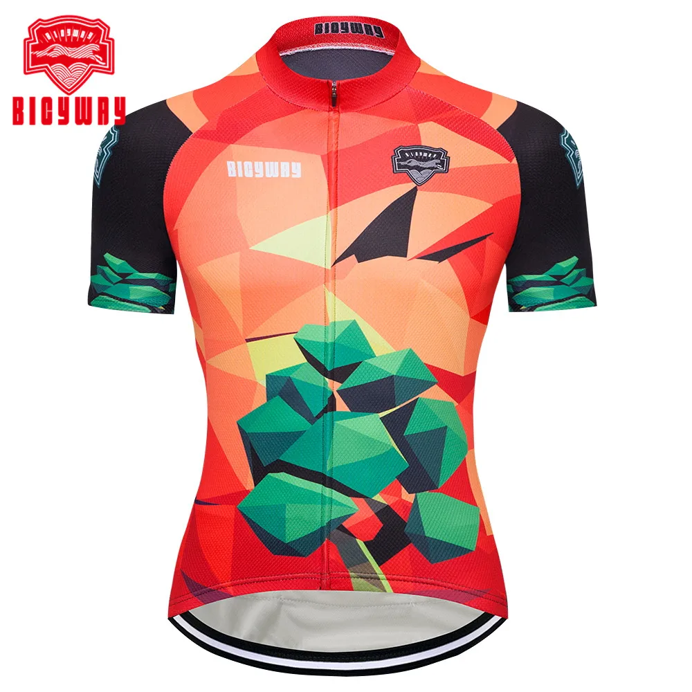 WeimoMonkey Cycling Jersey Women Short Sleeve Tops Road