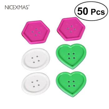 

50pcs DIY Big Buttons Embellishments for Sewing Art Crafts Projects DIY Decoration Toys Scrapbooking (Random Patterns)