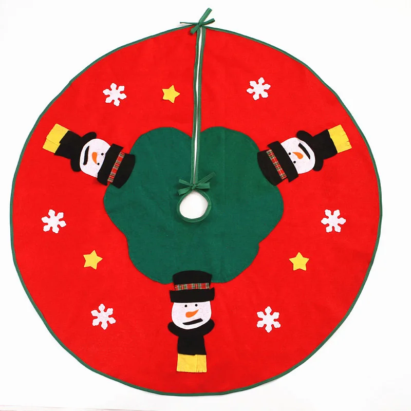 Tree skirt 5 Рождественская елка юбка 60 80 90 100 см вечернее платье нежное вышитое домашнее украшение милый объем Санта Дизайн декоративный ковер - Цвет: Tree skirt 5