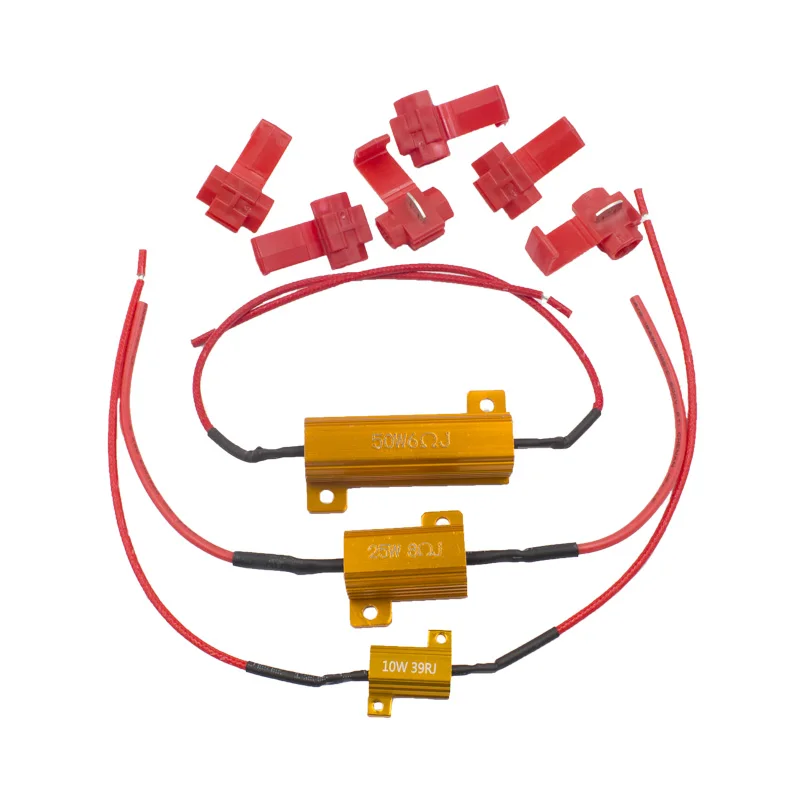 KELIMI надстройка 10 Вт 39RJ 25 Вт 8 Ом 50 Вт 6 Ом нагрузочный резистор для Светодиодный ксеноновый HID головной светильник DRL противотуманный светильник декодер компенсатора проводки