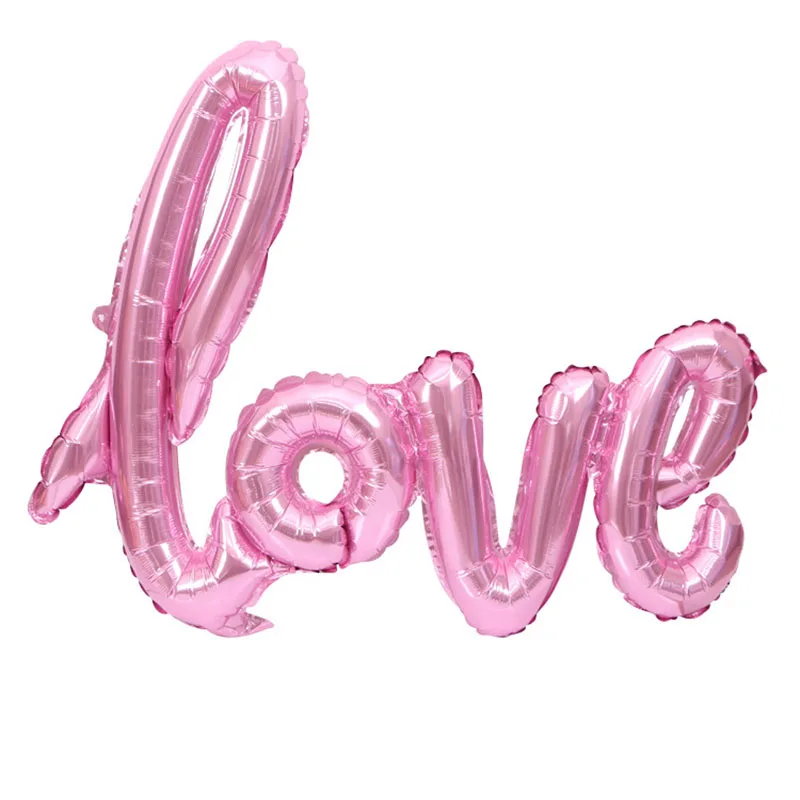 1 шт. любовные буквы фольги воздушный шар юбилей свадьба фото реквизит фон розовое золото любовь воздушные шары, валентинки вечерние украшения