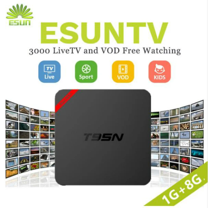 

1 Year IPTV included box T95N 6.0 Android TV Box Set top box media player Europe IPTV Spain Portugal tv Albania America IPTV