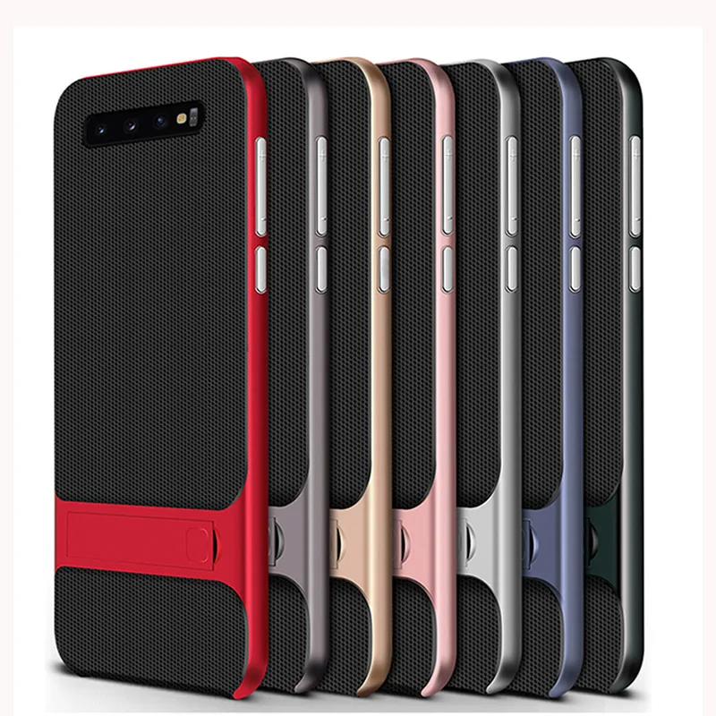 

For Samsung Galaxy S9 S8 Plus Case S10 Plus S10E Shockproof PC+Silicone Cover For Samsung Note 9 8 Bracket Phone Case S9 Plus
