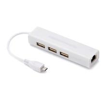 Фирменная Новинка спортивная видеокамера с разъемом Micro USB для локальной сети Ethernet RJ45 адаптер с 3 Порты и разъёмы USB 2,0 HUB адаптер