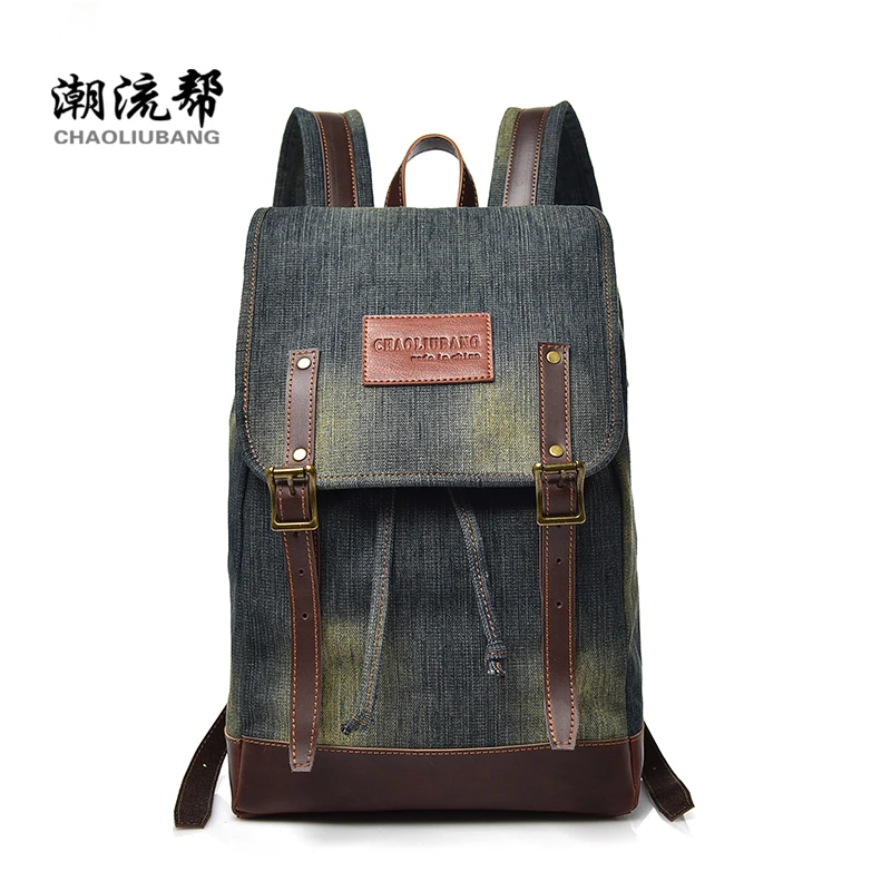 

Women Luxury Cowboy Backpack Fashion Canvas Rucksack Waterproof Wear-resistant And Lightweight Bag Out Door Travel Daypack