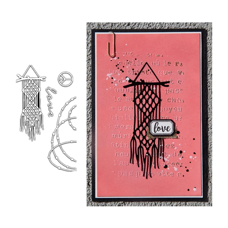 

Peace and Love Metal Cutting Dies Stencils for DIY Scrapbooking Album Stamp Card Embossing New 2019 Die Cut