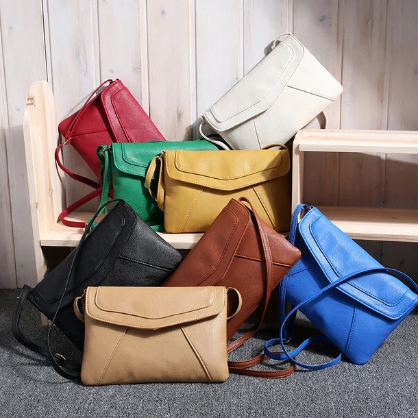 

Vintage Women Envelope Bags Candy Color Mujeres Carteira Female High Quality Small Handbag Girl Diamond Soft Crossbody Bag