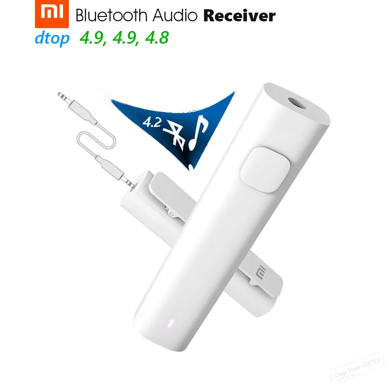 

Original Xiaomi Bluetooth Audio Receiver Bluetooth 4.2 Music Wireless Adapter 3.5mm Jack AUX Car Kit Speaker Headphone Hand Free