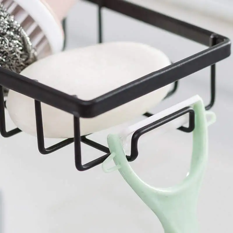 Kitchen Faucet Rack Wrought Iron Rag Sponge Drain Rack Sink Free