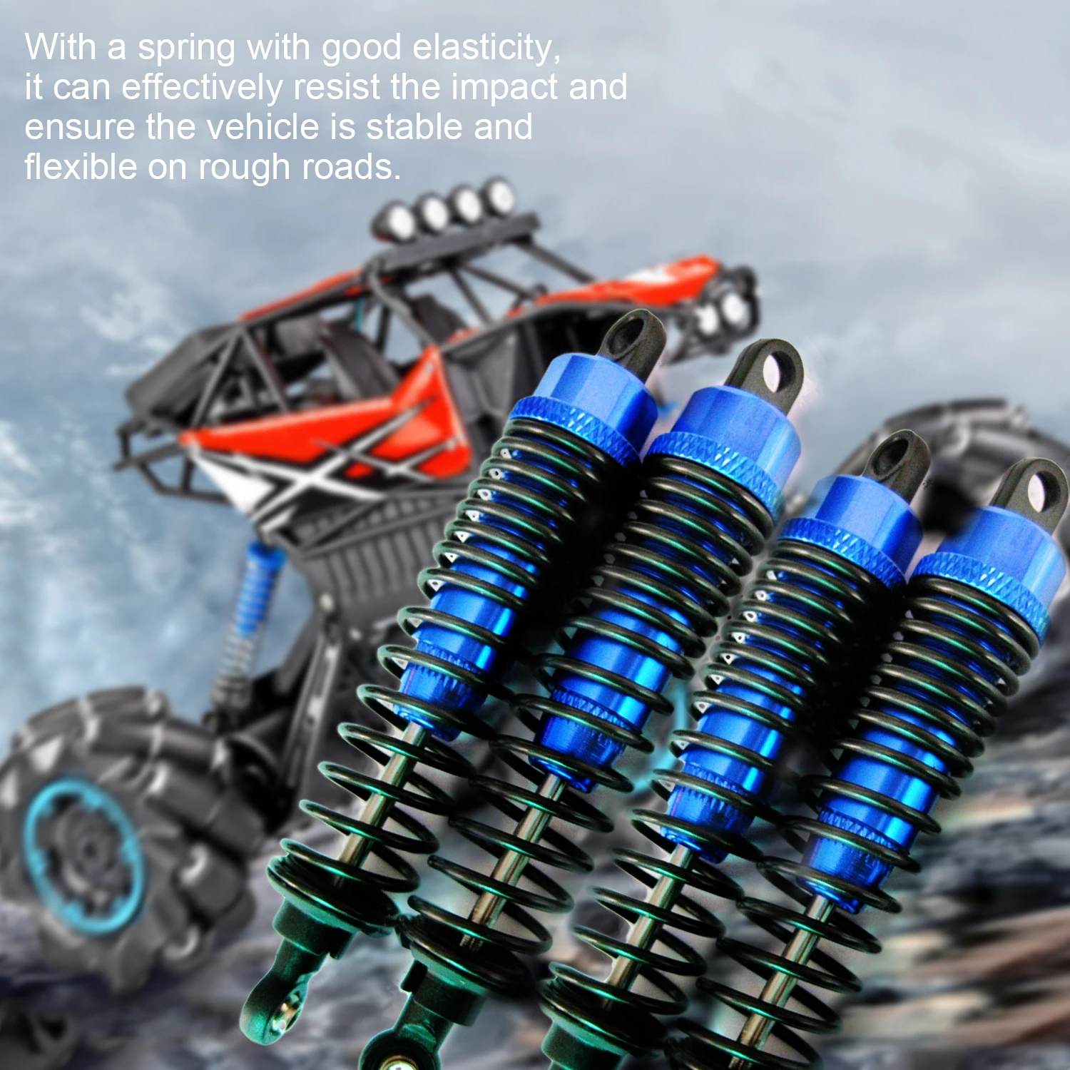 

4PCS Metal Springs Damper Shock Absorbers Dampers for 1\\\/10 RC Remote Control Car Buggy Parts 100mm