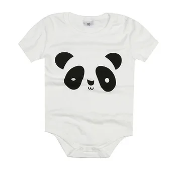 

2017 Newborn Infant Baby Cute Cartoon Panda Romper Short Sleeve Rompers Newborn Baby Clothing Body Suit Infant Toddlers