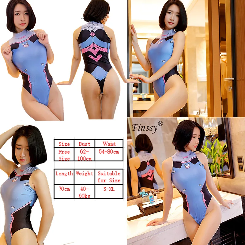 

Anime Swimsuits Cosplay Costume D.VA SUKUMIZU Polyester Swimsuit DVA Costume Anime Cosplay Su Ku Water Free SIZE School Swimsuit