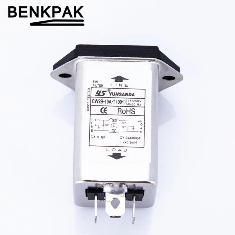 Стандарт IEC 320 C14 Мужская розетка Φ (001) фильтр электромагнитных помех 10A 125/250 В с