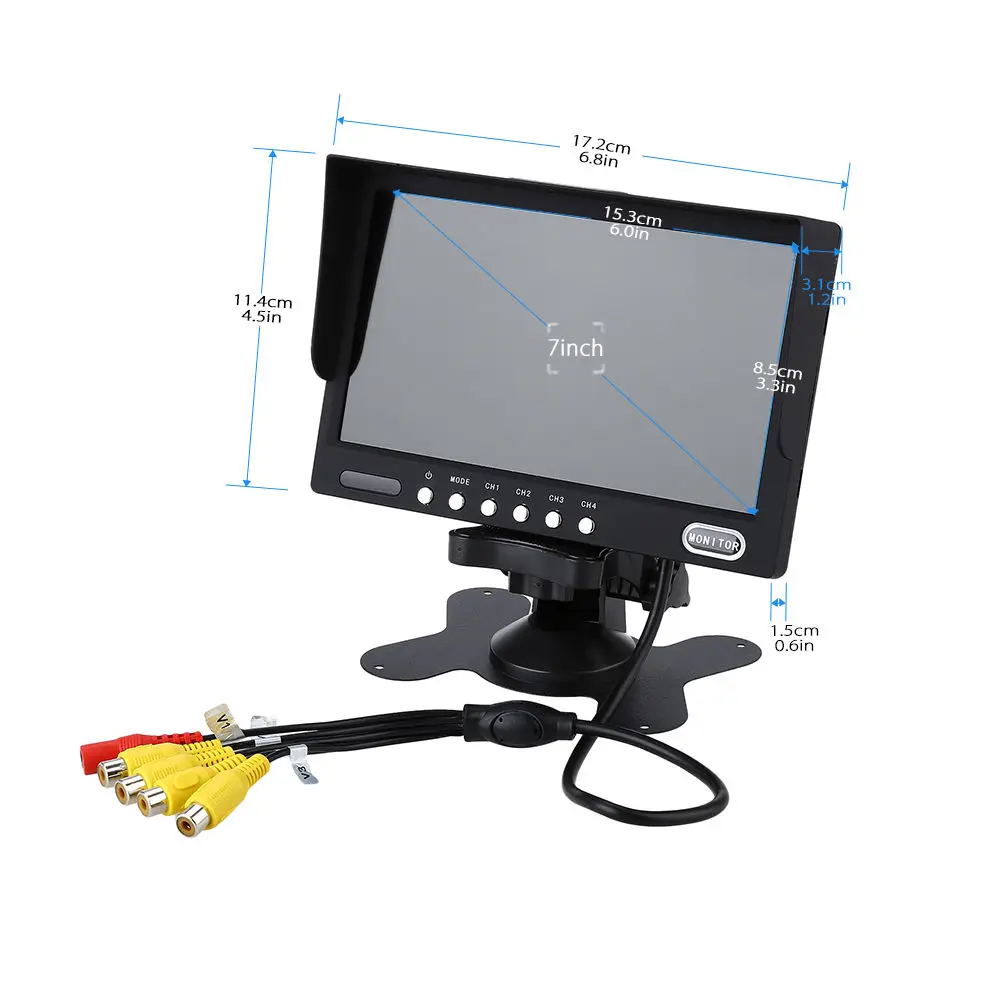 Eyoyo KJ 708 7 &quotдюймовым HD монитором под управлением операционной на тонкопленочных