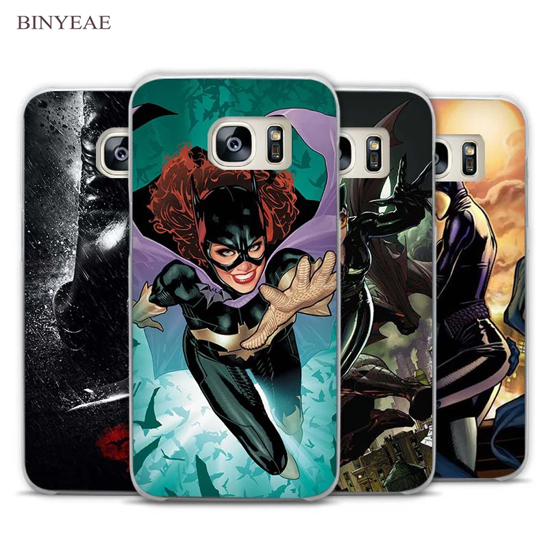 

BINYEAE Catwoman Batgirl Batman Transparent Phone Case Cover for Samsung Galaxy S3 S4 S5 S6 S7 S8 Edge Plus Mini