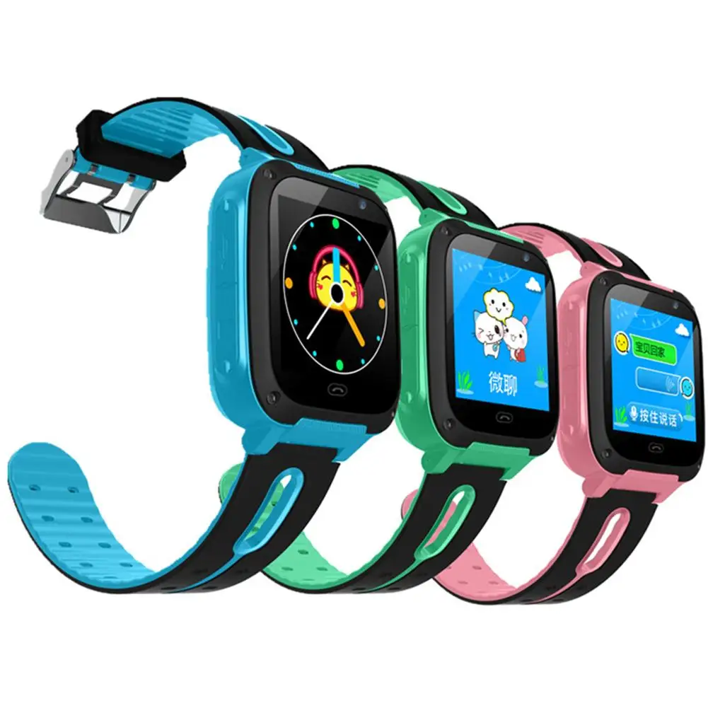 

Hot Sale For Children S4 Waterproof SOS Alarm GPS Locator Touch Screen Camera Phone Kids Smart Watch