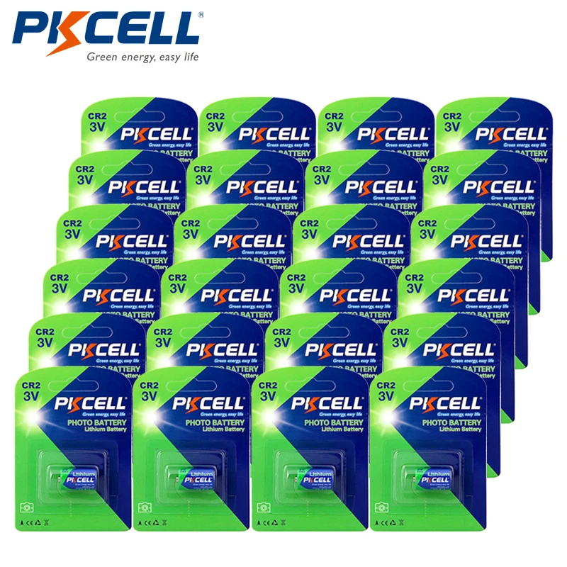 (Комплект из 24) Литиевые батареи PKCELL Ultra CR2 DL-CR2 3V для фотоаппаратов с сроком